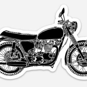 KillerBeeMoto: Vintage British Motorcycle Vinyl Sticker Illustration