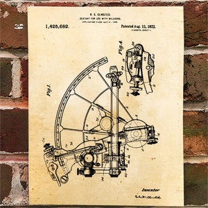KillerBeeMoto: Duplicate of Original U.S. Patent Drawing For Vintage Sextant Design