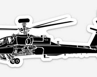MD 500 Helicopter Decal Sticker - Police/Military Style, 9" White, Made In USA