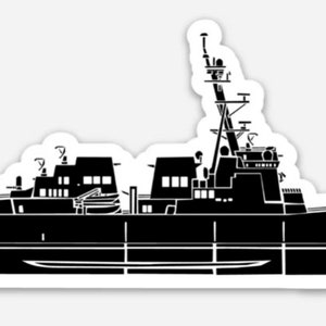 KillerBeeMoto: Ticonderoga Class Cruiser Vinyl Sticker Illustration