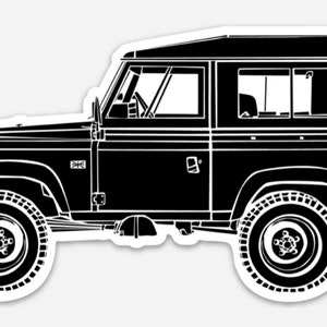 KillerBeeMoto: Vintage British SUV Vinyl Sticker Illustration
