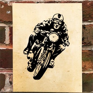KillerBeeMoto: Limited Print Cafe Racer Motorcycle Rider 1 of 50