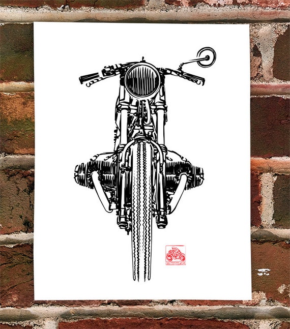 Killerbeemoto: Limited Prints German Engineered Vintage Cafe Racer