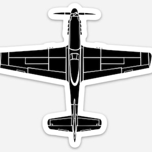 KillerBeeMoto: P51 Mustang World War Two Fighter Plane Vinyl Sticker