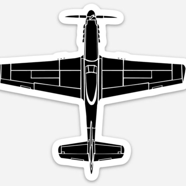 KillerBeeMoto: P51 Mustang World War Two Fighter Plane Vinyl Aufkleber
