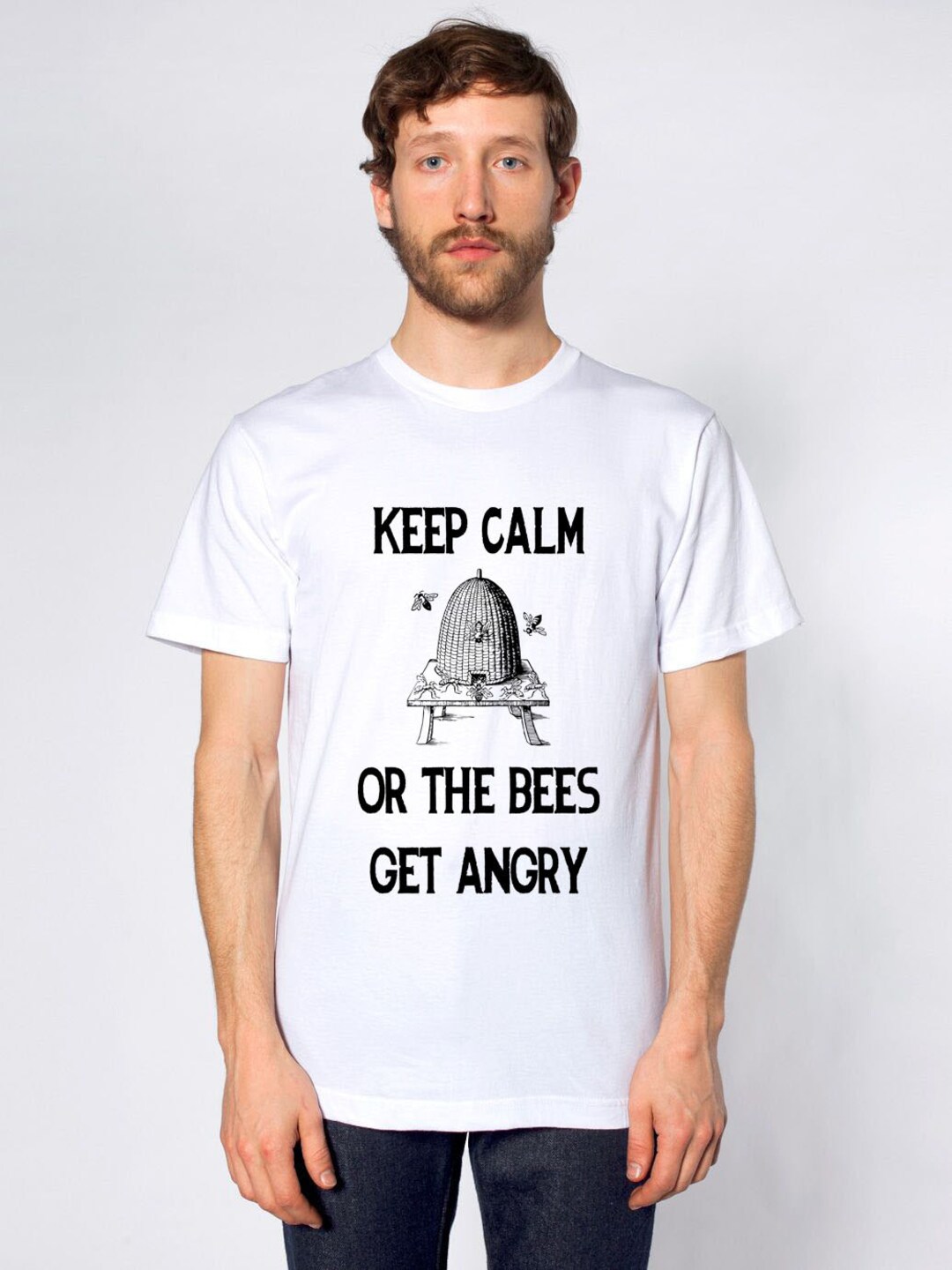 Keep Calm or the Bees Get Angry Short and Long Sleeve Beekeeping Shirts -  Etsy, image size:1080x1440