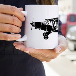 KillerBeeMoto: Coffee Mug Limited Release PA-18 Recreational Aircraft Drawing On Coffee Mug