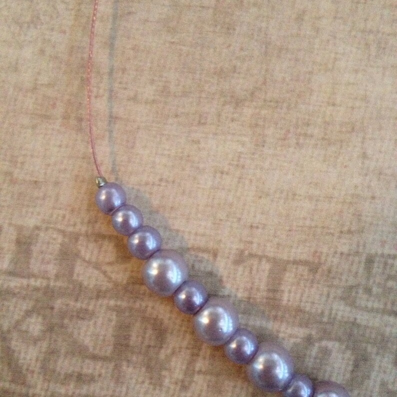 Purple Pearl Necklace | Etsy
