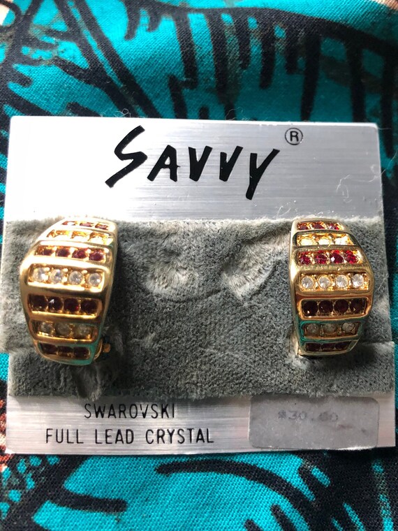 Vintage Savvy Swarovski Crystal Clip-ons