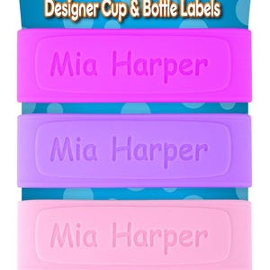 PACK of 3 Personalized Daycare Labels / Baby Bottle Labels / Sippy Cup Labels / Silicone Band Labels