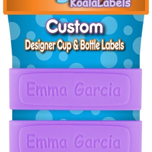 PACK of 2 Personalized Daycare Labels / Baby Bottle Labels / Sippy Cup Labels / Water Bottle Labels Lollipop Purple