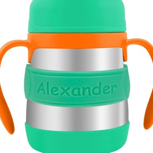 PACK of 2 Personalized Daycare Labels / Baby Bottle Labels / Sippy Cup Labels / Silicone Name Bands image 1