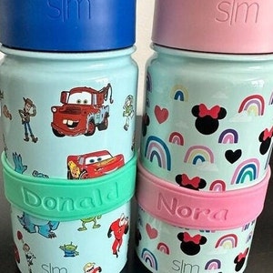 PACK of 2 Personalized Baby Bottle Labels / Sippy Cup Labels / Silicone Name Bands / Water Bottle Labels image 5