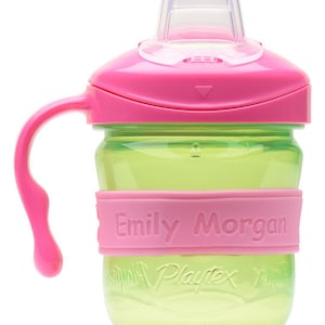 PACK of 2 Personalized Daycare Labels / Baby Bottle Labels / Sippy Cup Labels / Silicone Water Bottle Bands image 1