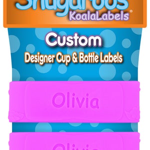 PACK of 2 Personalized Daycare Labels / Baby Bottle Labels / Sippy Cup Labels / Silicone Name Bands image 9