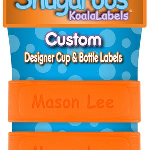 PACK of 2 Personalized Daycare Labels / Baby Bottle Labels / Sippy Cup Labels / Silicone Name Bands image 6
