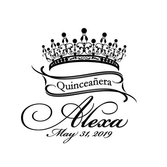 Custom Quinceanera Party Logo 7 Invitations Sweet Sixteen Etsy