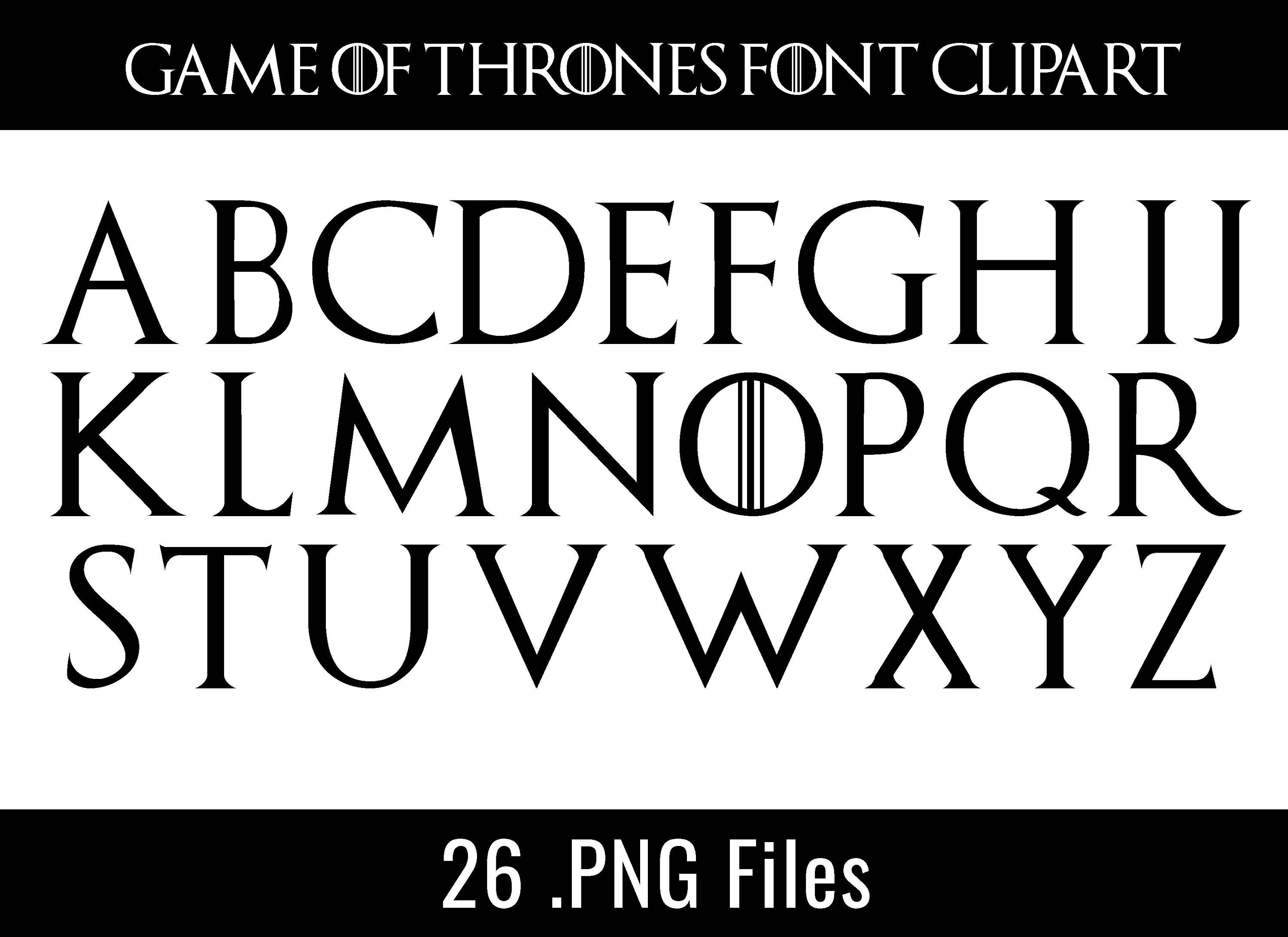 Game of Thrones Schrift Clipart Spiel der Throne Schrift Etsy