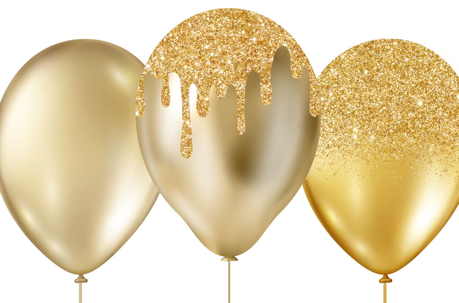 Navy Blue and Gold Glitter Balloons Clipart Glitter Sparkle Etsy