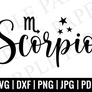 Skorpion SVG, Sternzeichen SVG, Sternzeichen SVG, Sternzeichen SVG, DXF Png Jpeg, Astrologie, Horoskop, Schnittdatei Cricut und Silhouette