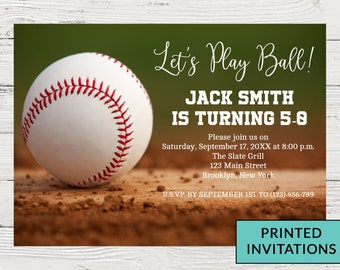 Baseball Birthday Invitation Party | Any Age, Surprise Birthday Invite, Modern, Trendy | Sports Birthday Party | Let's Play Ball #82