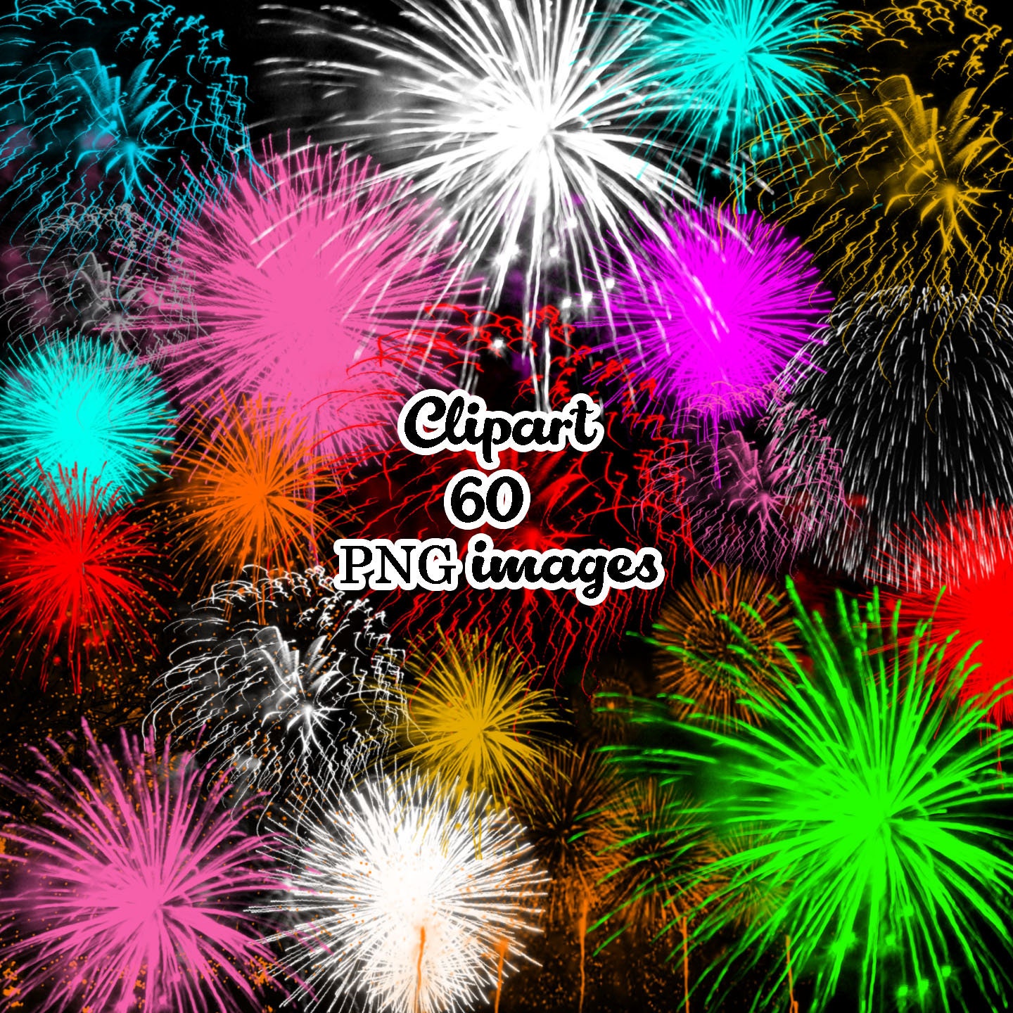 Fireworks Firework Clip Art Sparkler Clipart 4th of - Etsy