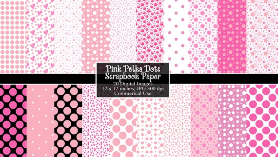 Scrapbook Paper - Blue Watercolor Polka Dots - Paper House