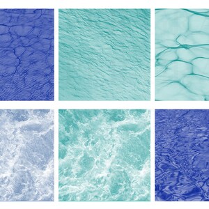 Ocean Sea Water Digital Papers, Pool Water Background, Printable ...