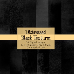 Distressed Black Textures Digital Paper, Dark Grunge Textures, Gritty Backgrounds, Textured Gray and Black Digital Paper Instant Download
