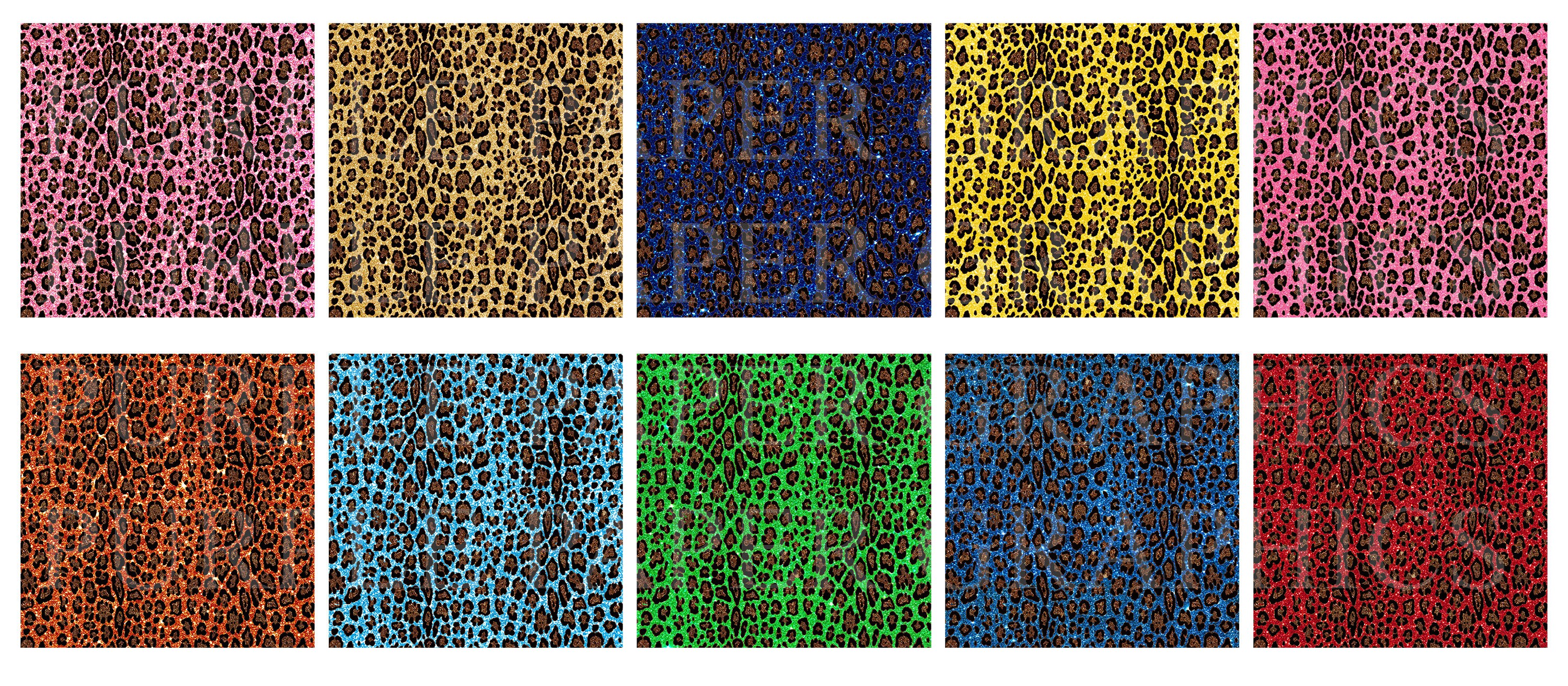 Glitter Leopard Safari Animal Print Digital Paper Printable - Etsy