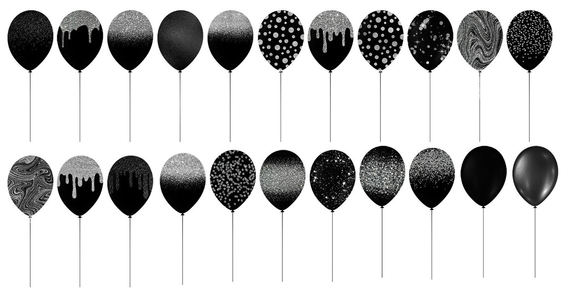 Download Purple and Black Balloon Clipart glitter balloons clip art ...