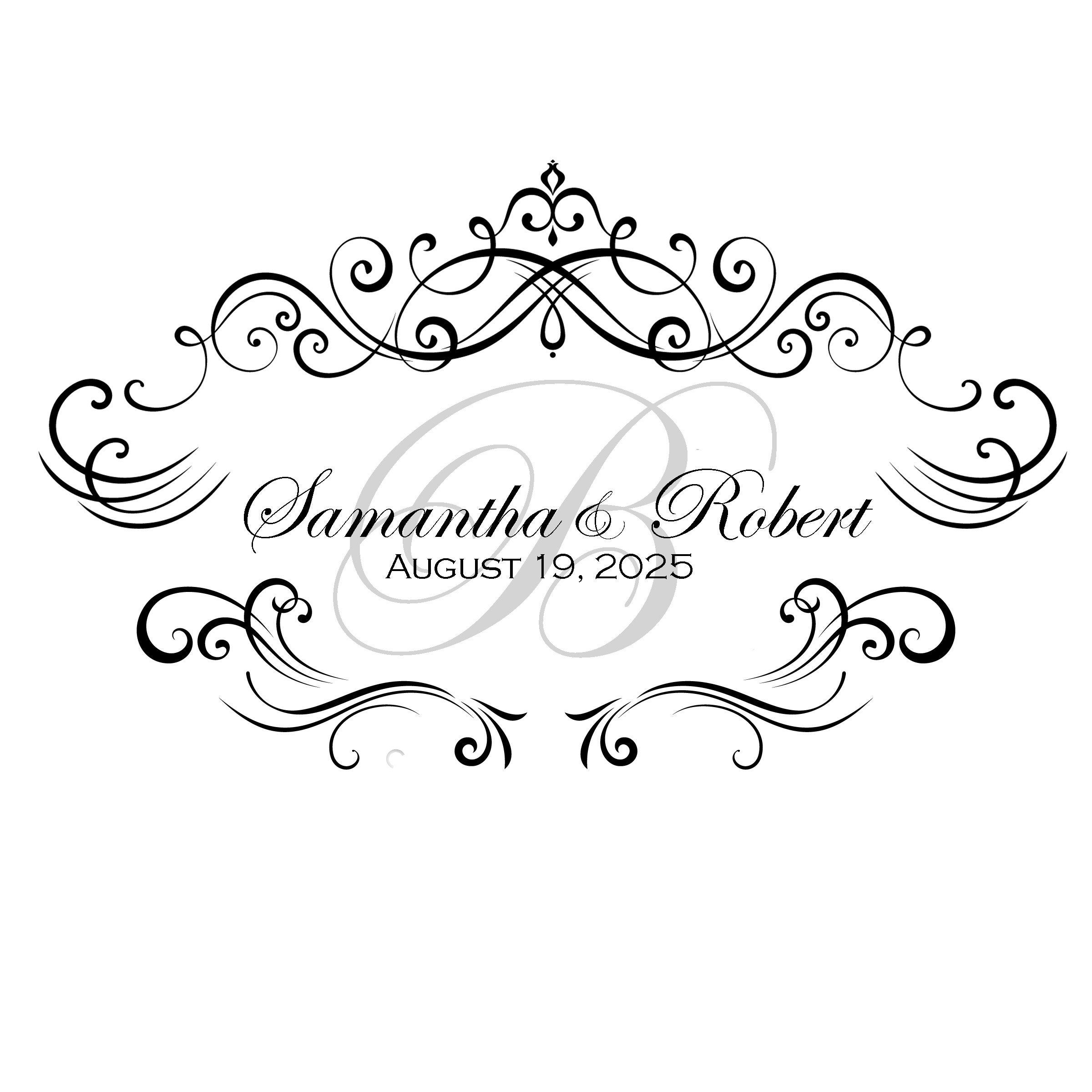 Elegante script de 130 de la boda logotipo de la boda - Etsy México Elegante script de 130 de la boda logotipo de la boda - Etsy México