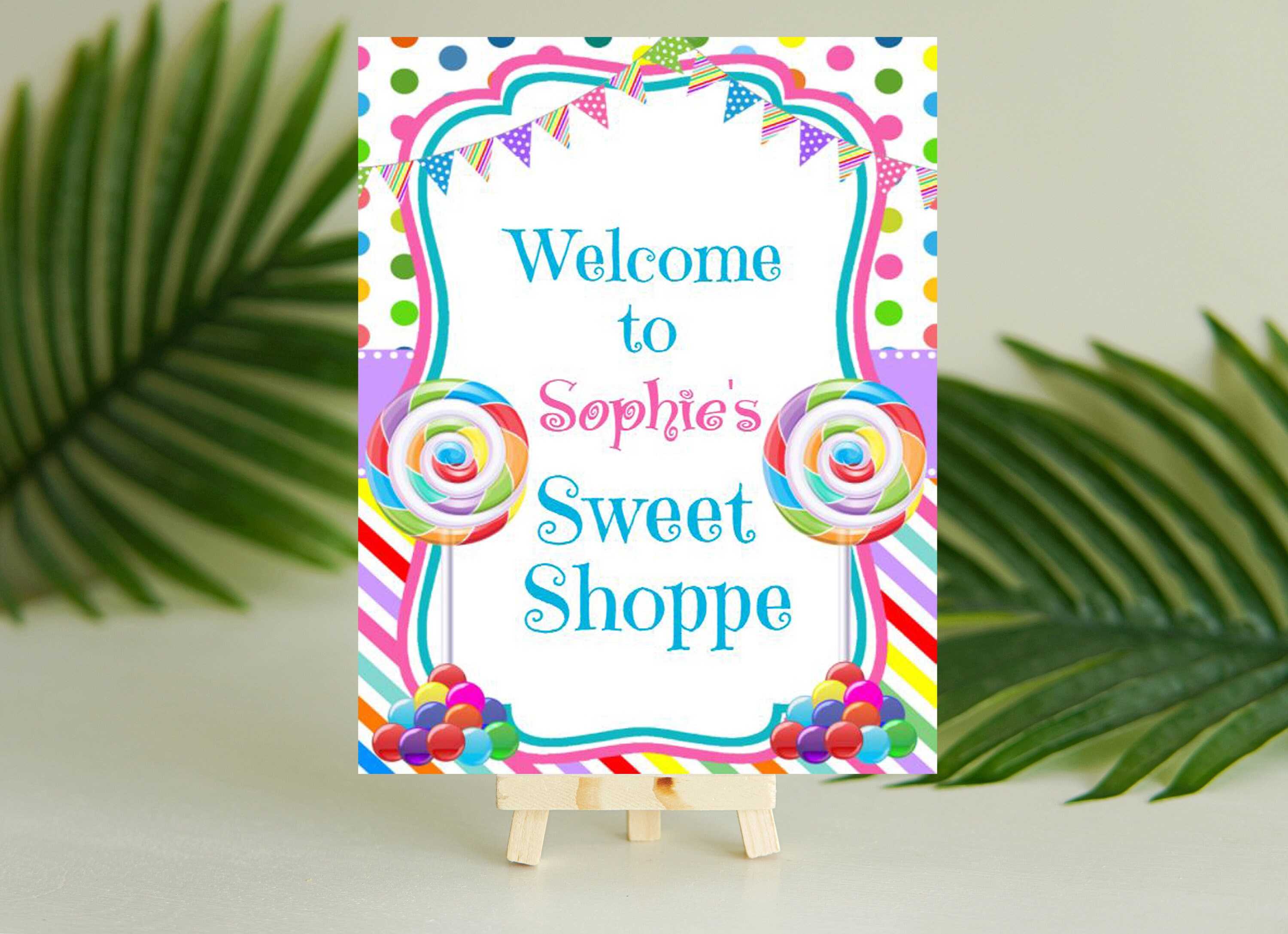 Candyland Theme Birthday Sign Digital INSTANT Etsy