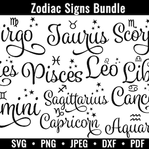 Zodiac Signs SVG Bundle Astrology Signs SVG Zodiac Symbols - Etsy