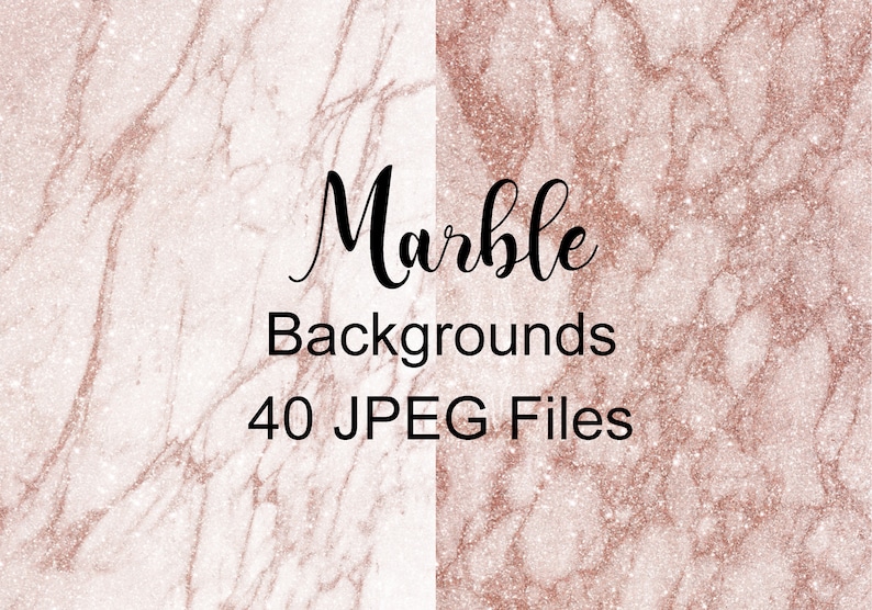 Rose Gold Glitter Marble Background Clipart 2 Graphic Design Etsy
