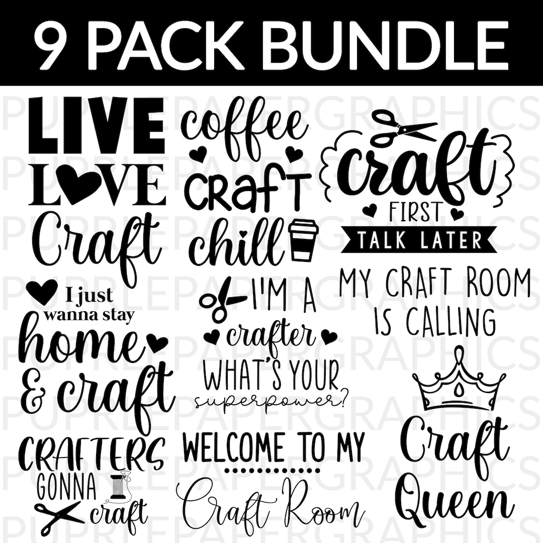 Crafters SVG Bundle, Craft SVG, Crafting SVG, Craft Room Svg, Funny