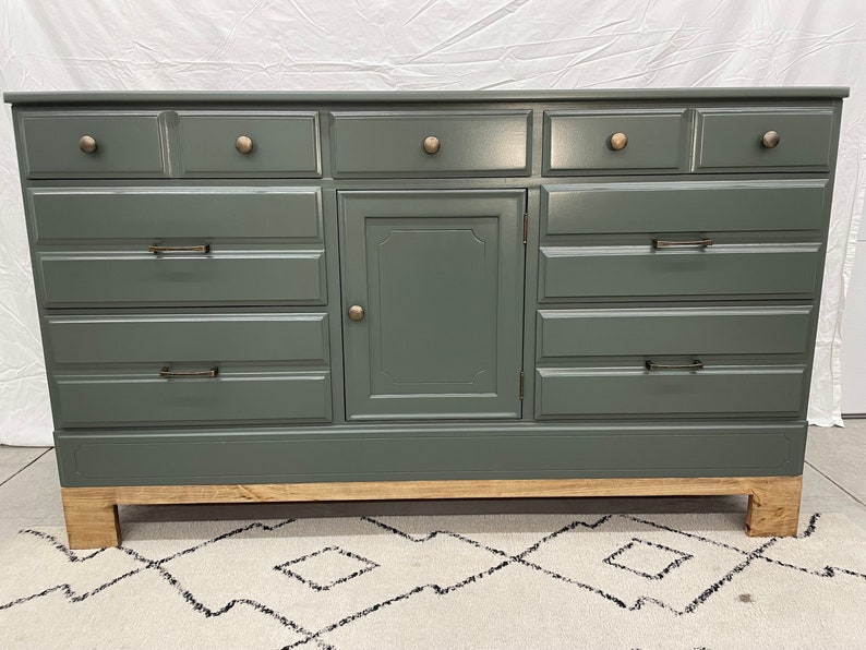 SOLD!!! DO NOT Purchase! Refinished Vintage Dresser With Custom Base - Etsy