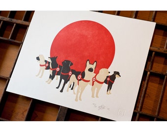 Search and Rescue Dogs - Letterpress Print, signed and numbered