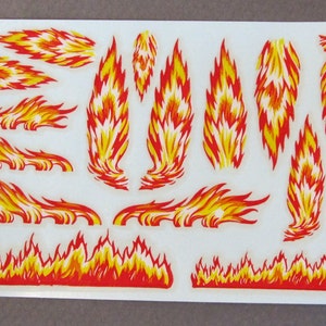 1950&#39;s Impko HOT ROD FLAMES decals for model kits  mint in package