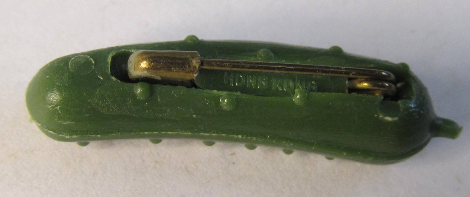 Figural HEINZ PICKLE Pin 1962 Seattle & 1964 New York Worlds Fair