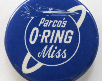 1968 PARCO'S O'RING MISS Hydroplane Boat Racing pinback button