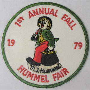 1979 1st Annual FALL HUMMEL FAIR figurines 4&quot; jacket shirt patch mint Unused k1
