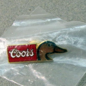 COORS BEER. enamel inlaid DUCK Head tie tack pin. Ducks Unlimited. image 2