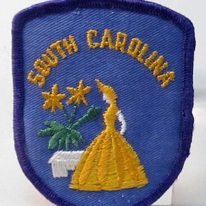 SOUTH CAROLINA DELSTATLIGA jacka- eller skjortlapp. broderat tyg