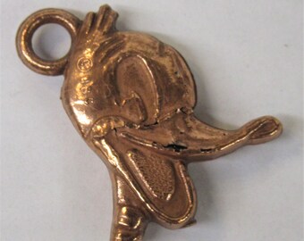 DAFFY DUCK copper plated charm gumball machine Cracker Jack c.1950 Warner Bros.