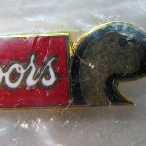 COORS BEER.  enamel inlaid DUCK Head tie tack pin.  Ducks Unlimited.