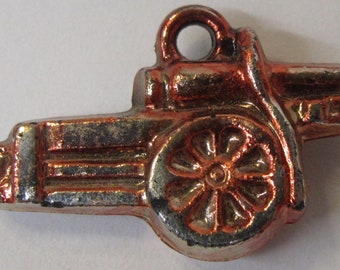 vintage FIELD CANNON copper plated charm gumball machine Cracker Jack