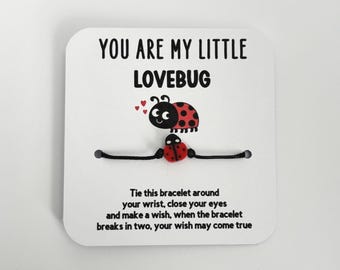 Ladybug Wish Bracelet | Cute Love Gift