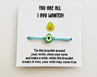 Avocado wish bracelet, Avocado, Avocado theme, Avocado gifts, Avocado lover, Friendship bracelet, Cord bracelet, String bracelet, Bracelets.