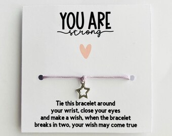 Affirmation Wish Bracelet | You Are Strong Gift